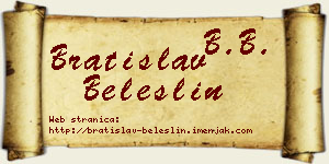 Bratislav Beleslin vizit kartica